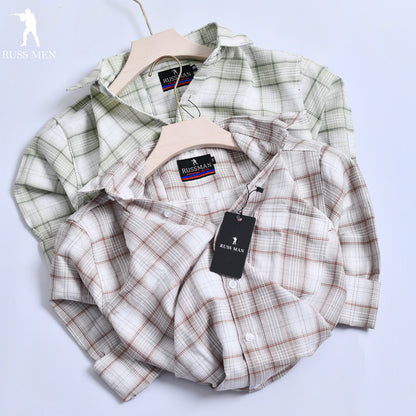 (Combo of 3) Russman Waffle Oxford Cotton Checked Shirt Rs. 1000