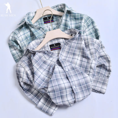 (Combo of 3) Russman Waffle Oxford Cotton Checked Shirt Rs. 1000