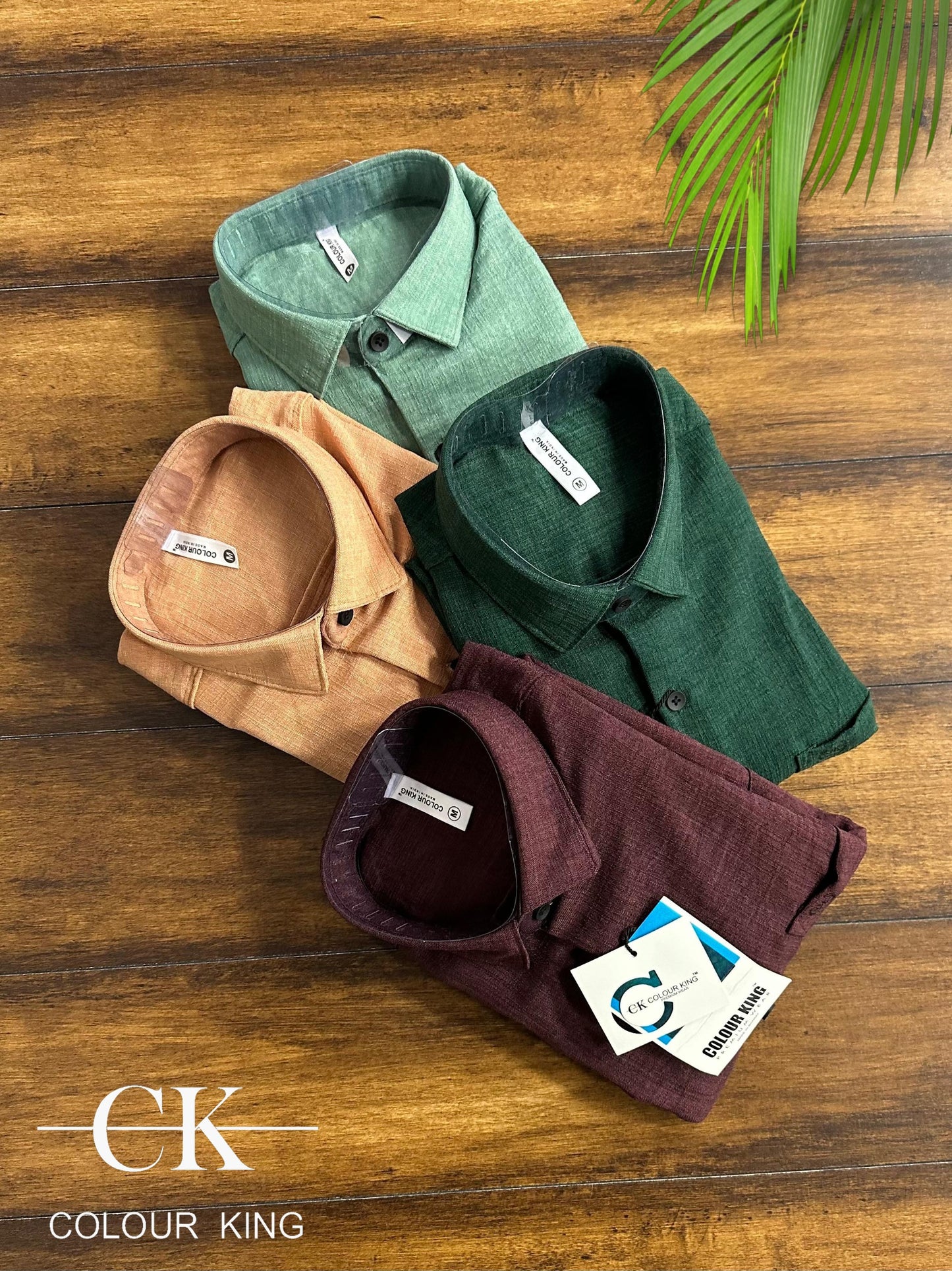 (Combo of 3) CK Linen Korean Fancy Plain Shirt Rs.1100