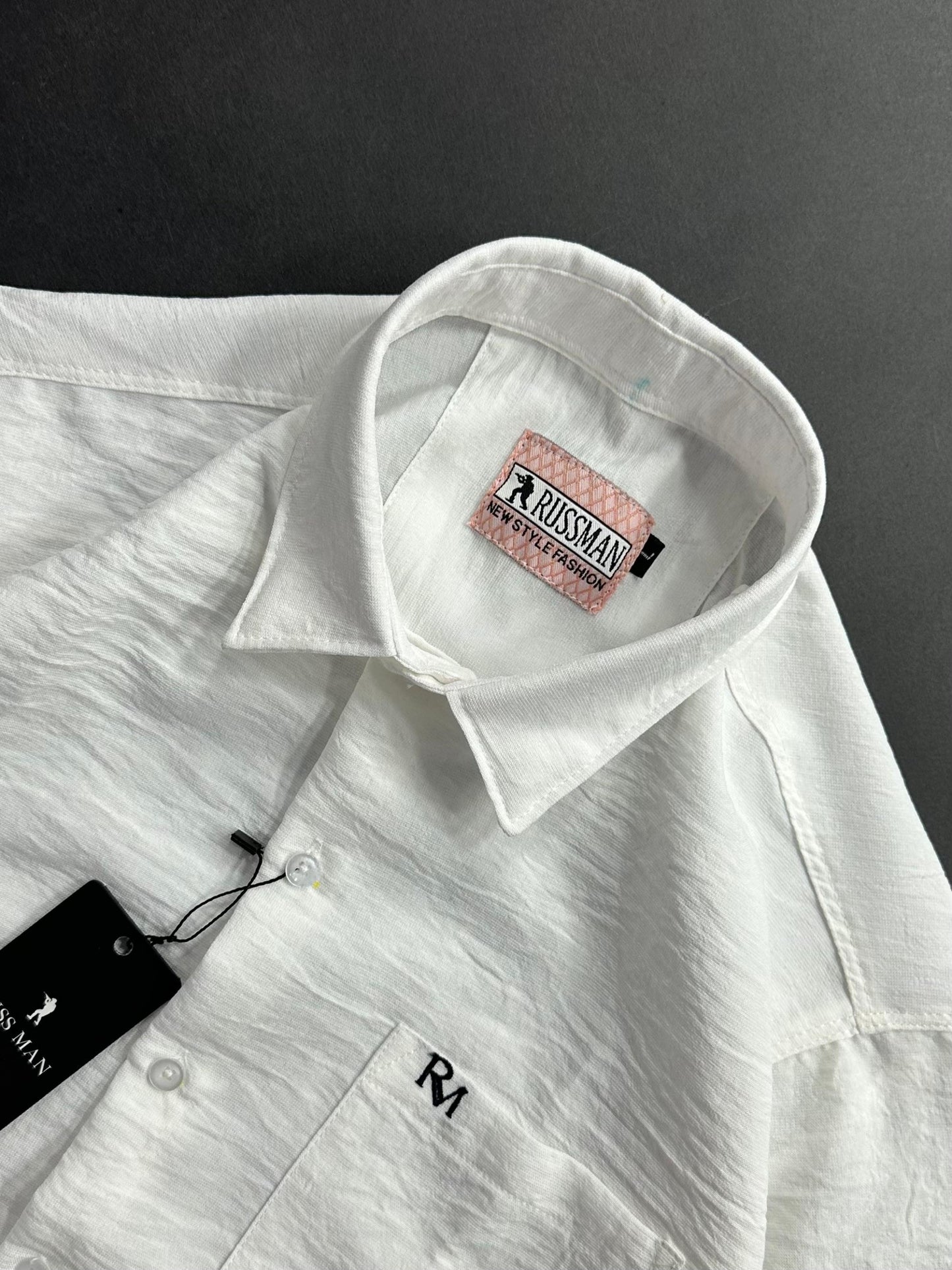 (Combo of 3) RussMan Full Sleeve Crepe Import Lenin Plain Shirts Rs. 1100