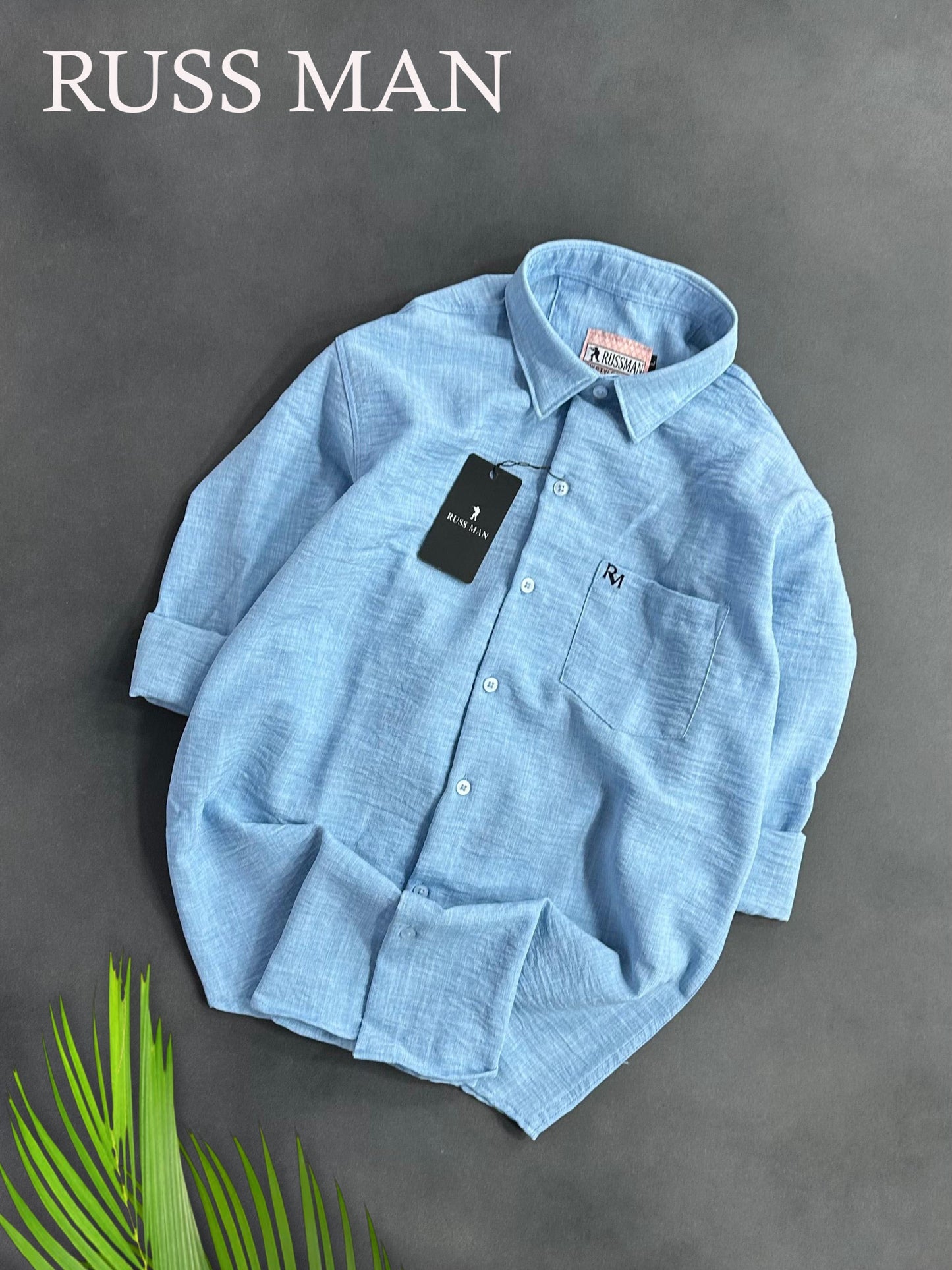 (Combo of 3) RussMan Full Sleeve Crepe Import Lenin Plain Shirts Rs. 1100