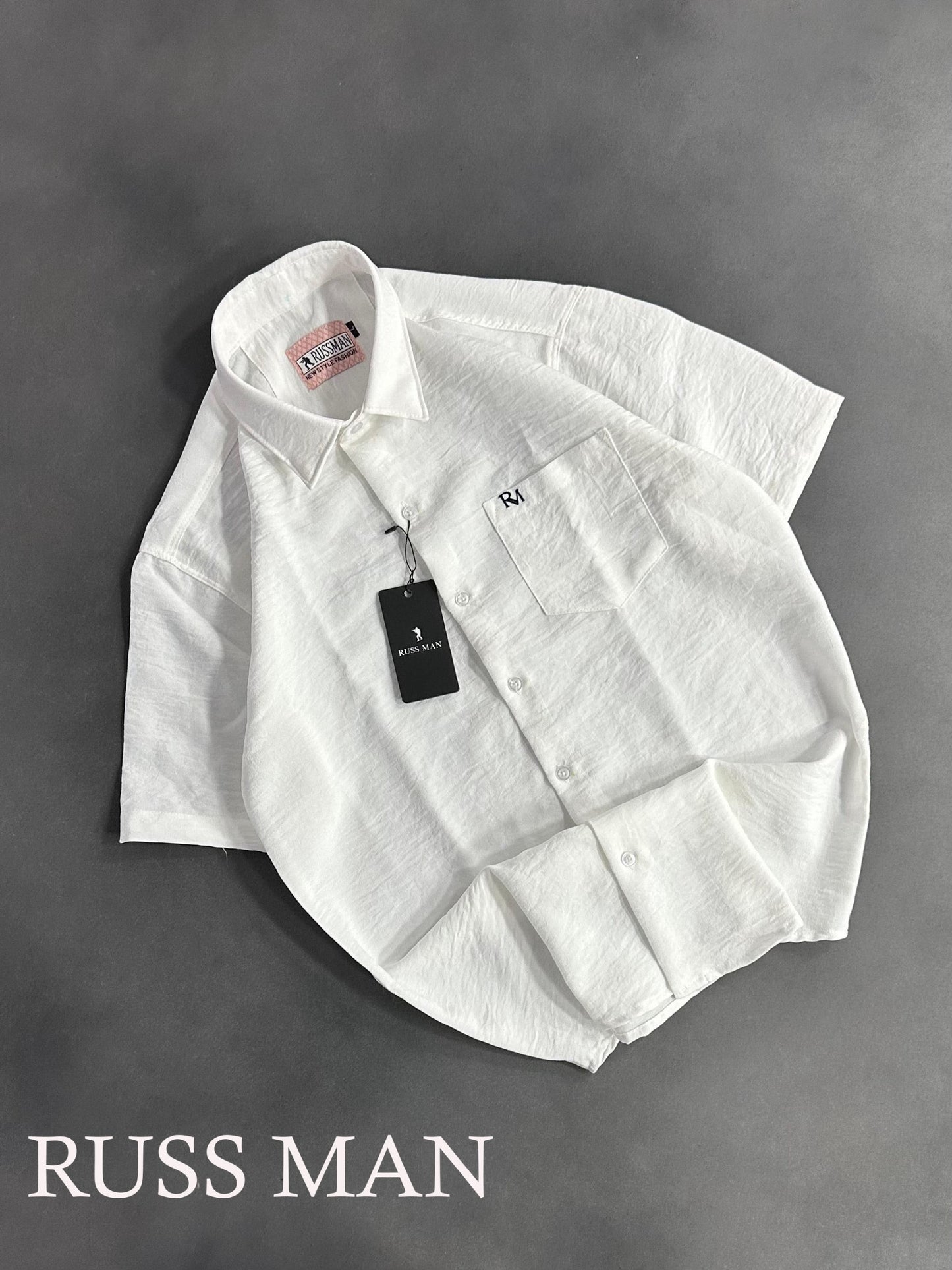 (Combo of 3) RussMan Crepe Import Lenin Plain Half Sleeve Shirts Rs. 1100