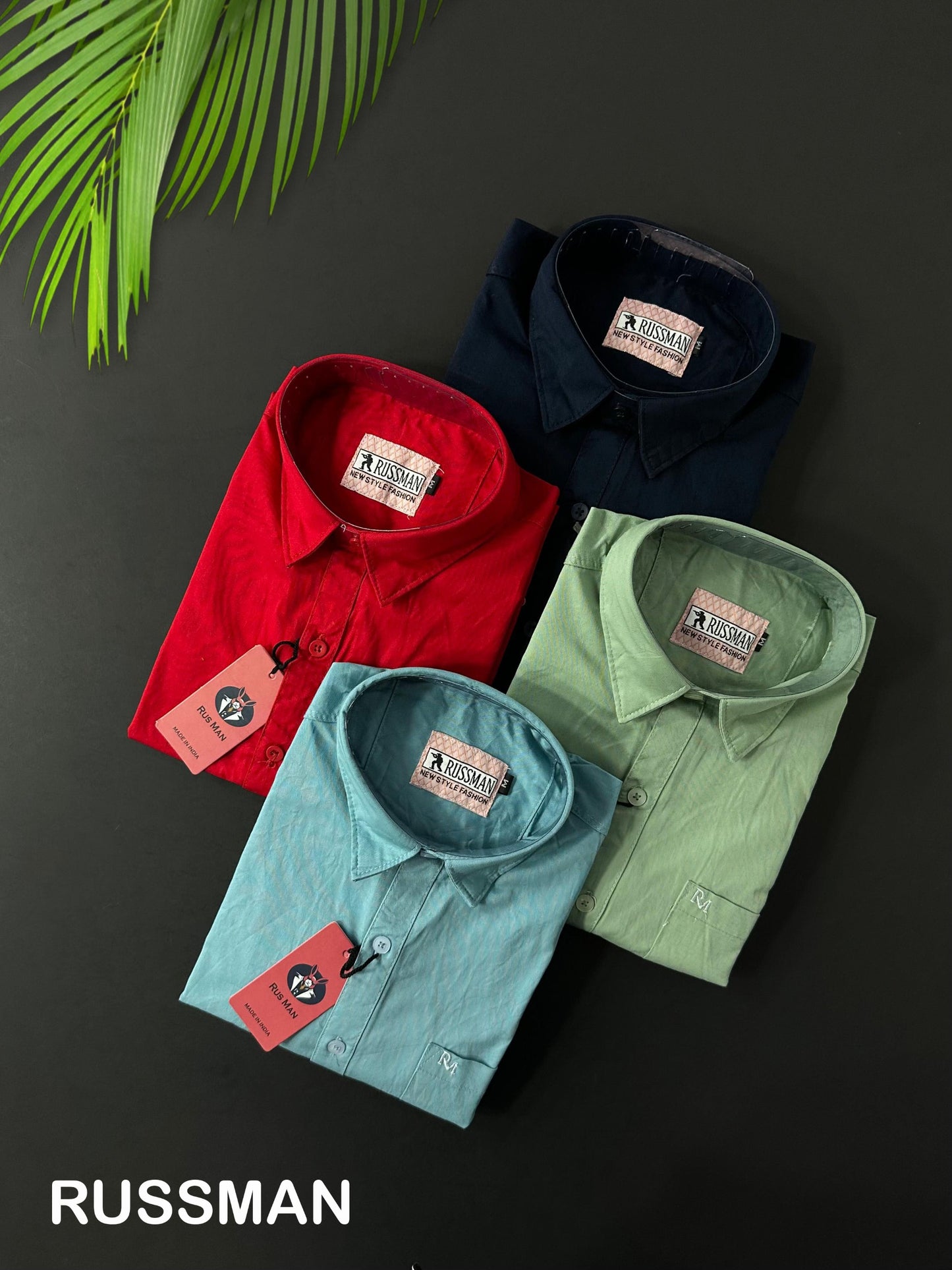 (Combo of 3) RussMan PureCotton Lenin Plain Shirts Rs. 1200