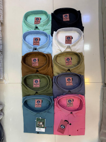 (Combo of 4) Russman Laffer Cotton Plain shirt Rs. 1000