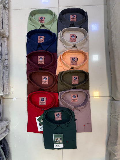 (Combo of 4) Russman Laffer Cotton Plain shirt Rs. 1000