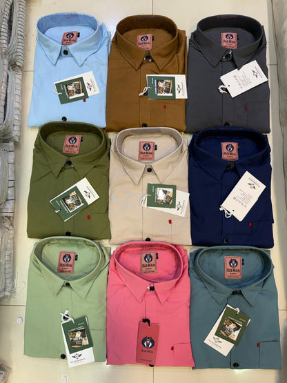 (Combo of 4) Russman Laffer Cotton Plain shirt Rs. 1000