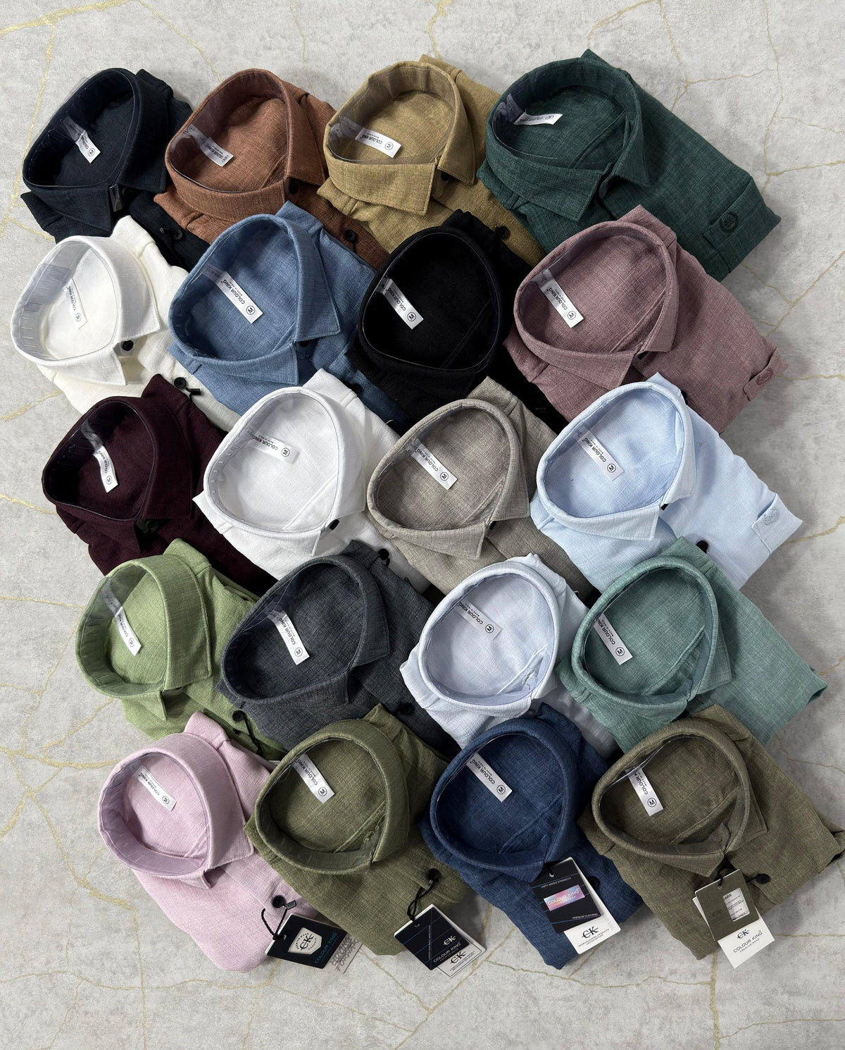 (Combo of 3)(2XL, 3XL)CK Linen Korean Plain Shirt Rs.1150