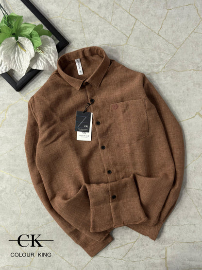 (Combo of 3)(2XL, 3XL)CK Linen Korean Plain Shirt Rs.1150