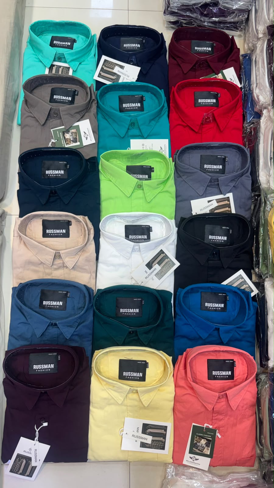 (Combo of 3)(2XL, 3XL)RussMan 100% Pure Cotton Plain Shirt Rs. 1200