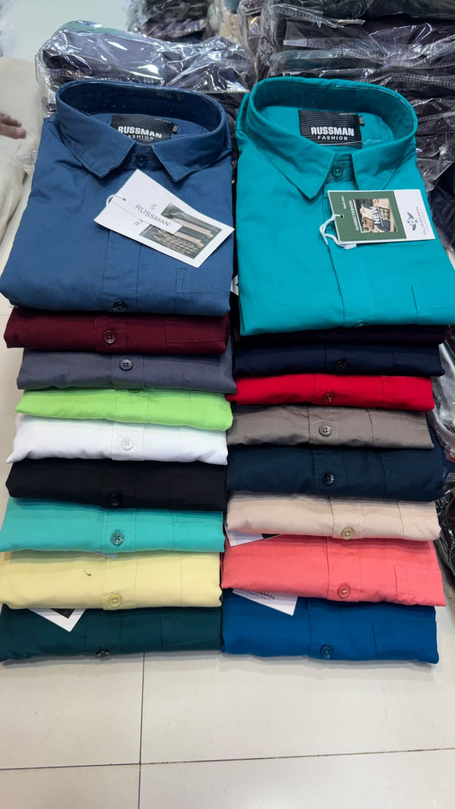(Combo of 3)(2XL, 3XL)RussMan 100% Pure Cotton Plain Shirt Rs. 1200