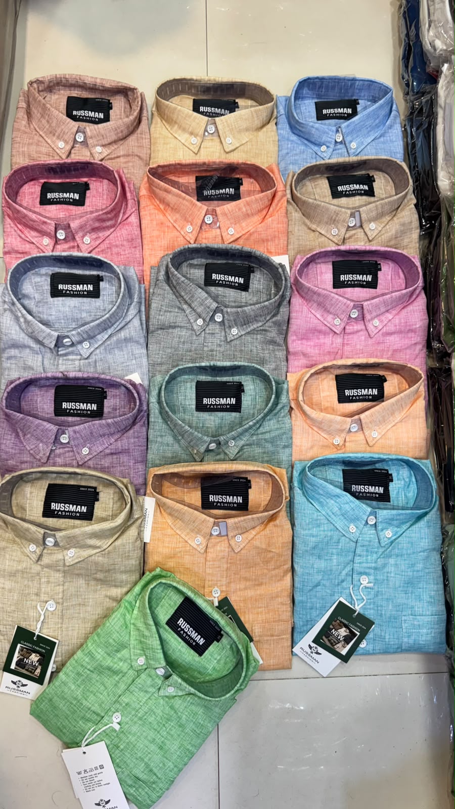 (Combo of 3)Russman khadi Cotton Lenin Plain Button Shirts Rs. 1150