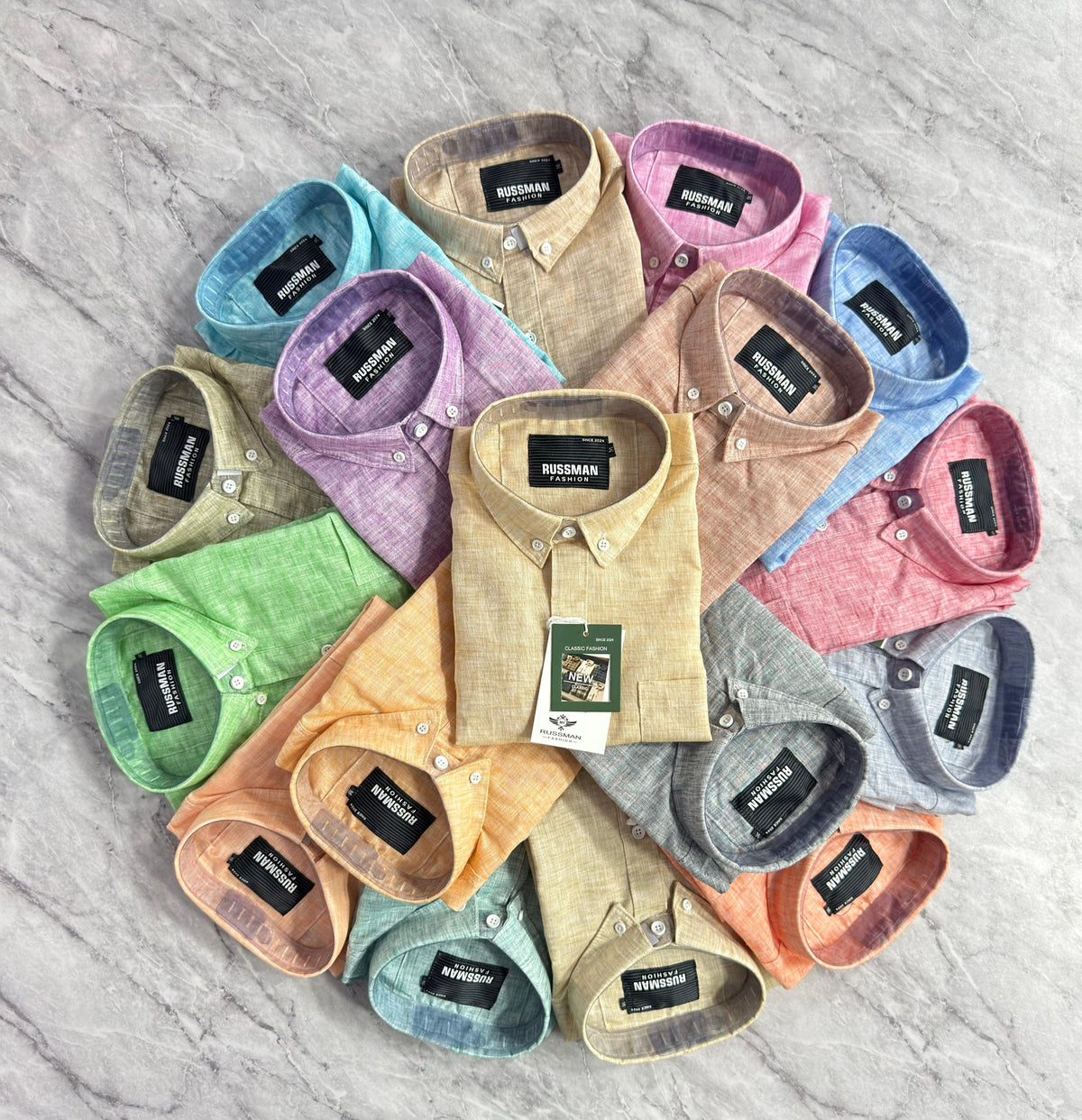 (Combo of 3)Russman khadi Cotton Lenin Plain Button Shirts Rs. 1150