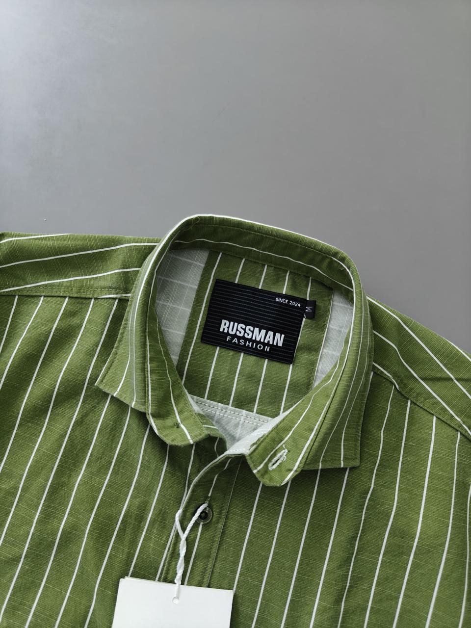 (Combo of 3) Viscose Slob Premium RM Cotton Linen Stripes Shirt Rs. 1200