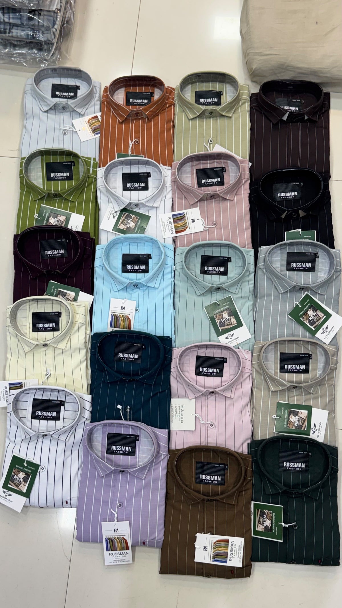 (Combo of 3) Viscose Slob Premium RM Cotton Linen Stripes Shirt Rs. 1200