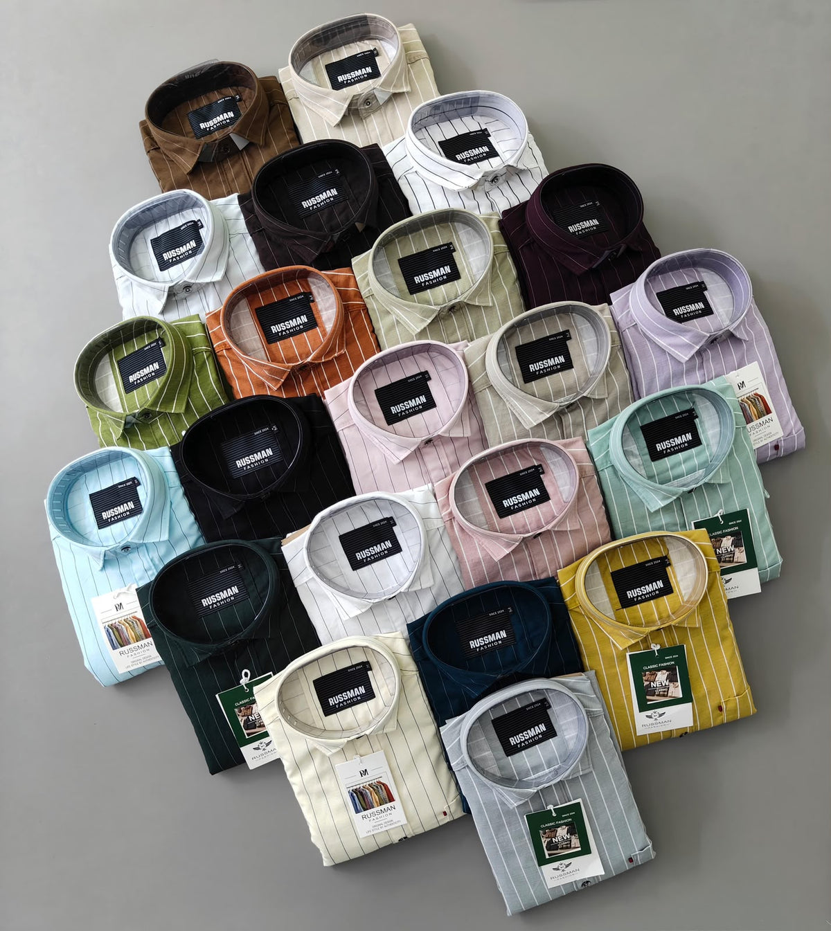 (Combo of 3) Viscose Slob Premium RM Cotton Linen Stripes Shirt Rs. 1200