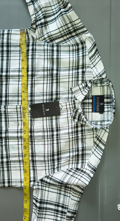 (Combo of 3) Russman Waffle Oxford Cotton Checked Shirt Rs. 1000