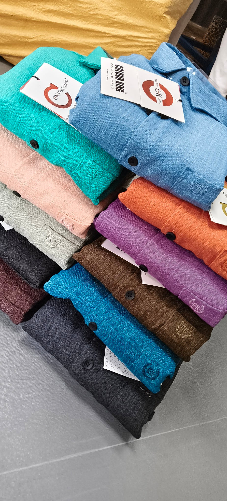 (Combo of 3) CK Linen Korean Fancy Plain Shirt Rs.1100