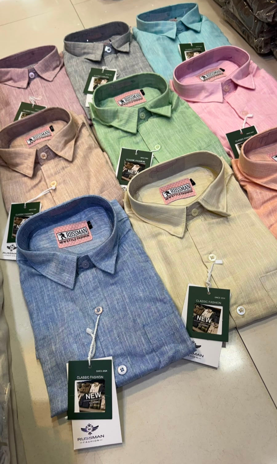 (Combo of 3) khadi Shade Russman Cotton Lenin Full Hand Plain Shirts Rs. 1150