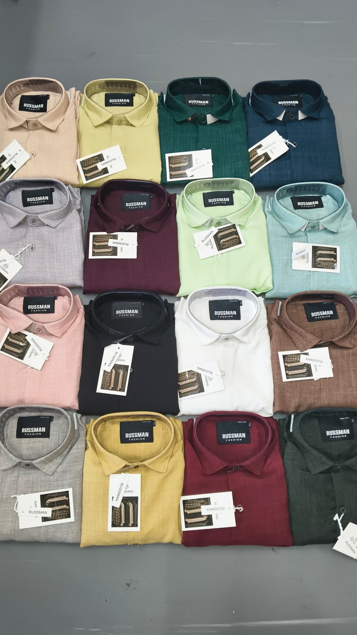 (Combo of 3) CK&Russman Linen Korean Fancy Plain Shirt Rs.1100