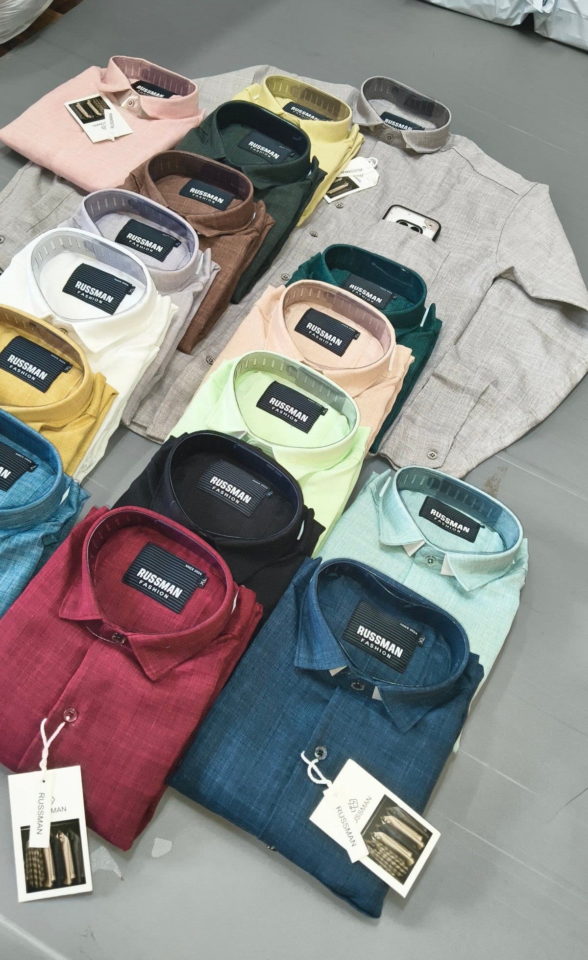 (Combo of 3) CK&Russman Linen Korean Fancy Plain Shirt Rs.1100