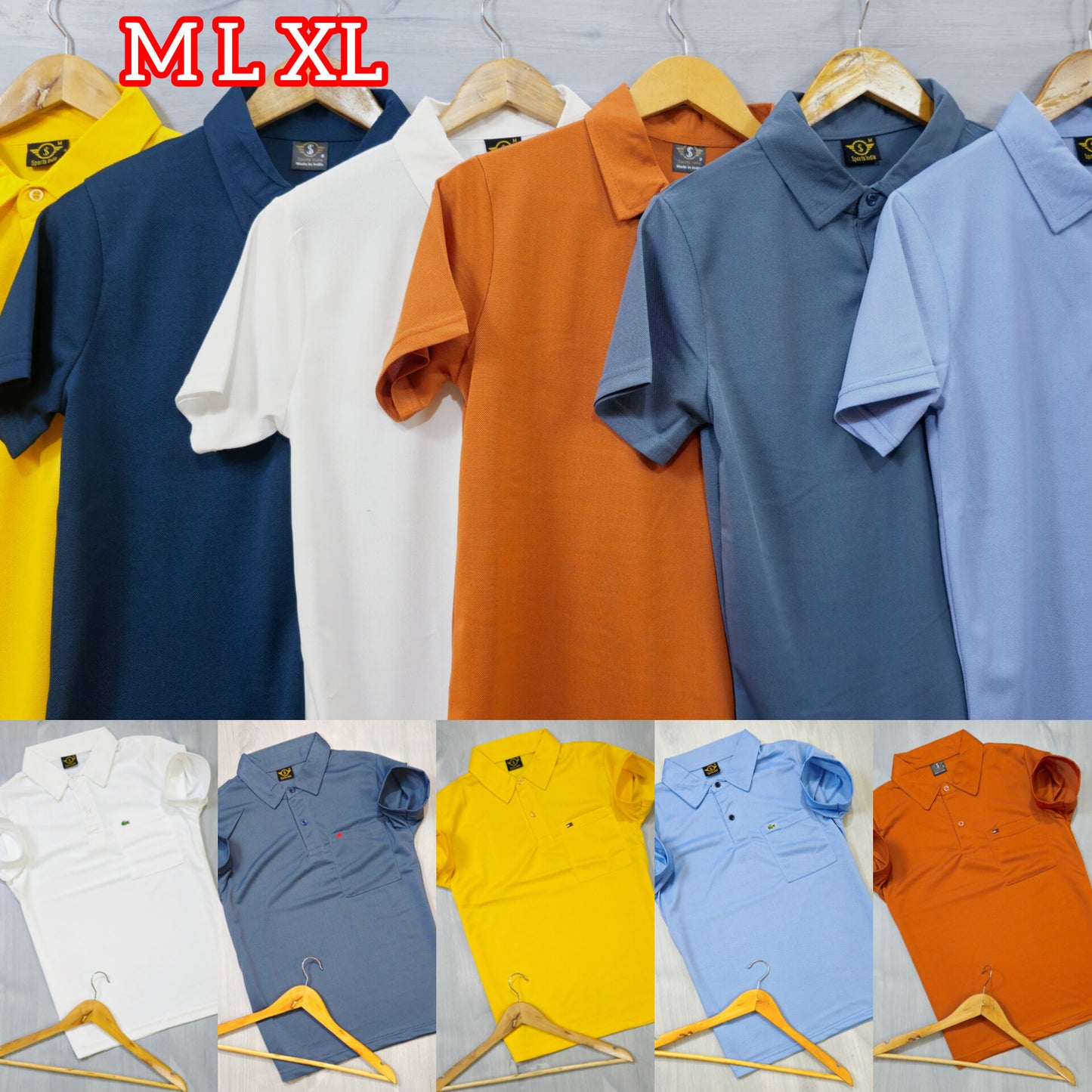 (Combo of 3) Polo Collar & Pocket M&L T-Shirts Rs. 499