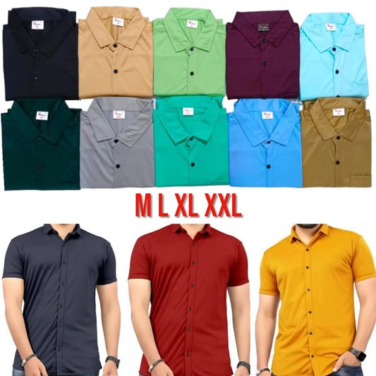 (Combo of 5+1) Plain Half Hand Lycra Shirts with Pocket Regular Fit Rs. 999 + Get Free 1 Shirt