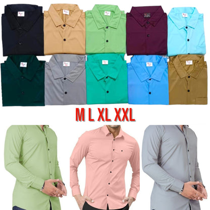 (Combo of 4+1) Plain Full Hand Lycra Shirts with Pocket Regular Fit Rs. 999 + Free Sleeveless T-shirt 1