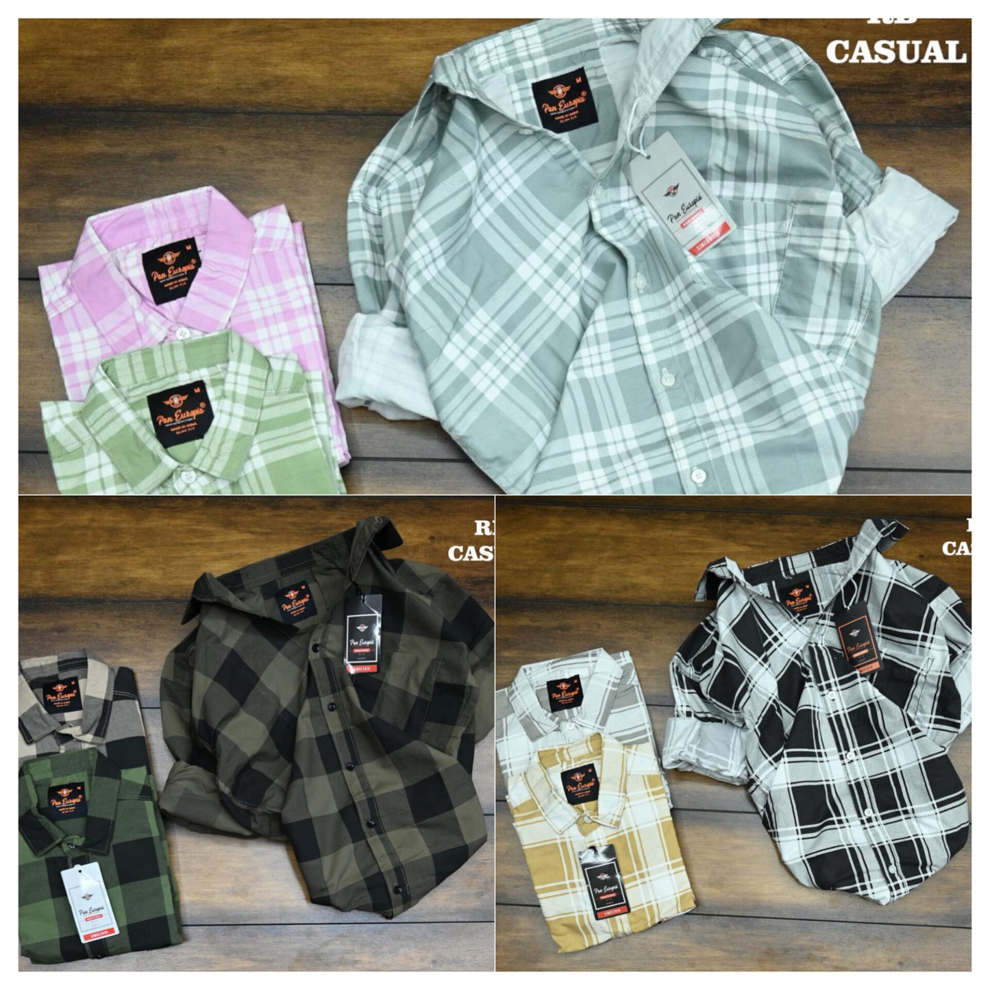 (Combo of 4)2XL to 3XL RB Primium Cotton Checked Shirt Rs. 1099