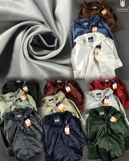 (Combo of 4) RB Satin Silk Shirt Men's Regular Fit Rs. 1150