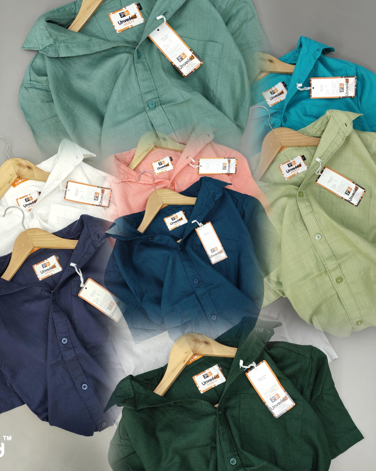 (Combo of 3) 2XL Linen Half Sleeve Cotton Plain Shirts Rs. 1050