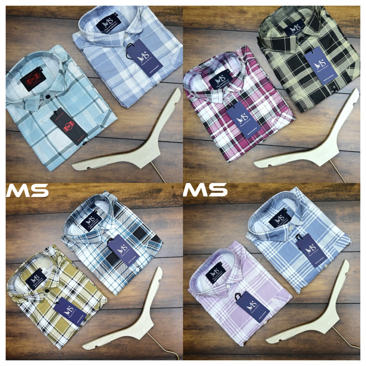 (Combo of 4)MS Premium Checked Shirts Rs. 999