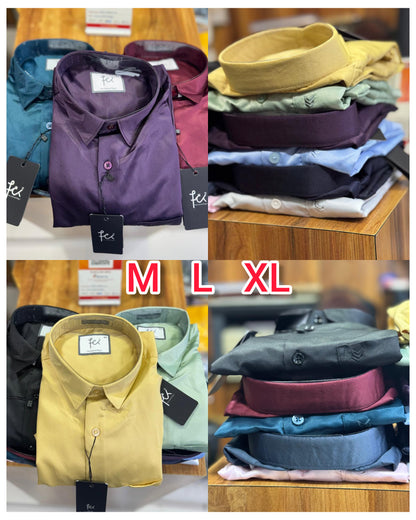 (Combo of 3) FCK Satin Silk Shirt Men's Regular Fit Rs. 1050
