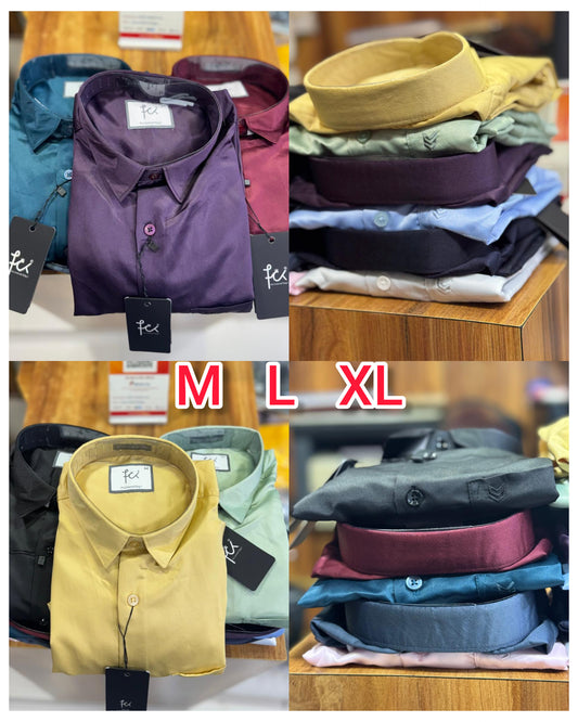 (Combo of 3) FCK Satin Silk Shirt Men's Regular Fit Rs. 1050