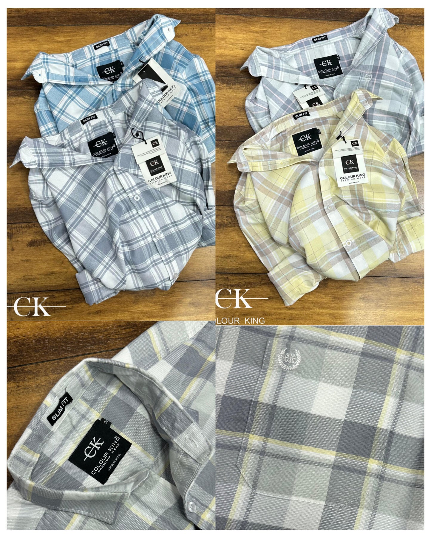 (Combo of 3) CK Oxford Grapes Cotton Checked Shirt Rs.1099