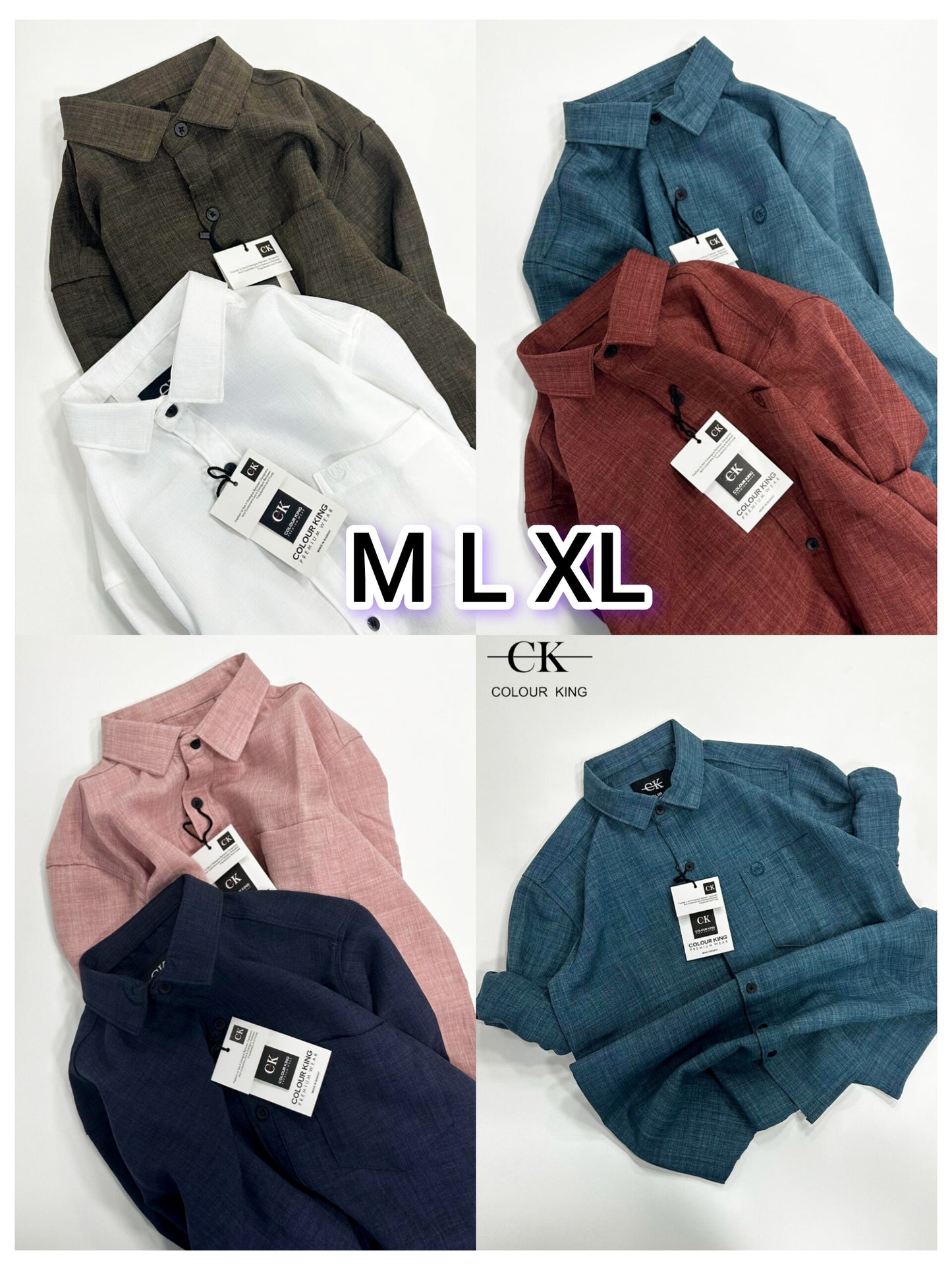(Combo of 3) CK & RussMan Linen Dobby Plain Shirt Rs.1099