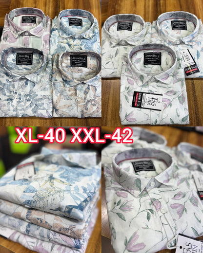Combo of 2 JohnHiL Pure Cotton Printed Shirts Big Size Rs. 599