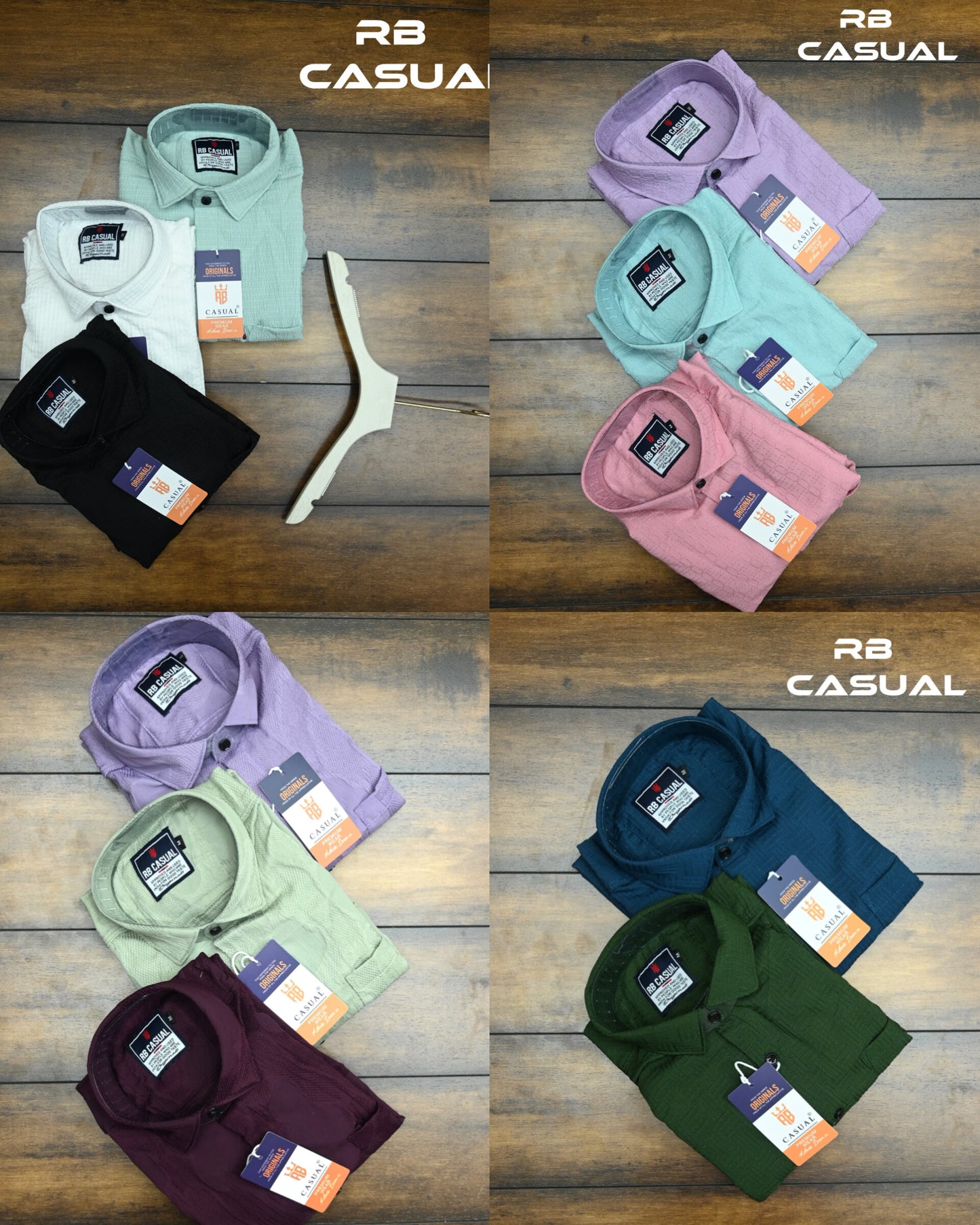 (Combo of 3) RB Popcorn Color Design Shirt Rs.999