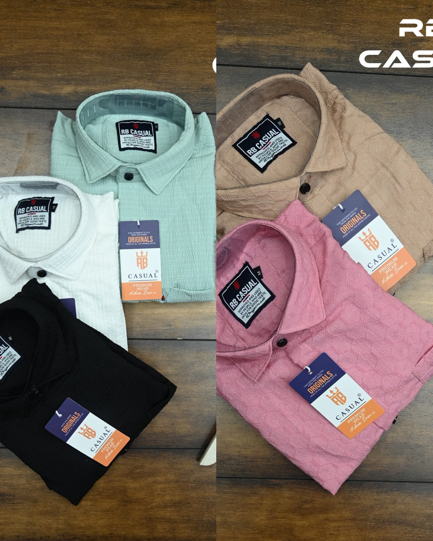 (Combo of 3) RB Popcorn Color Design Shirt Rs.999