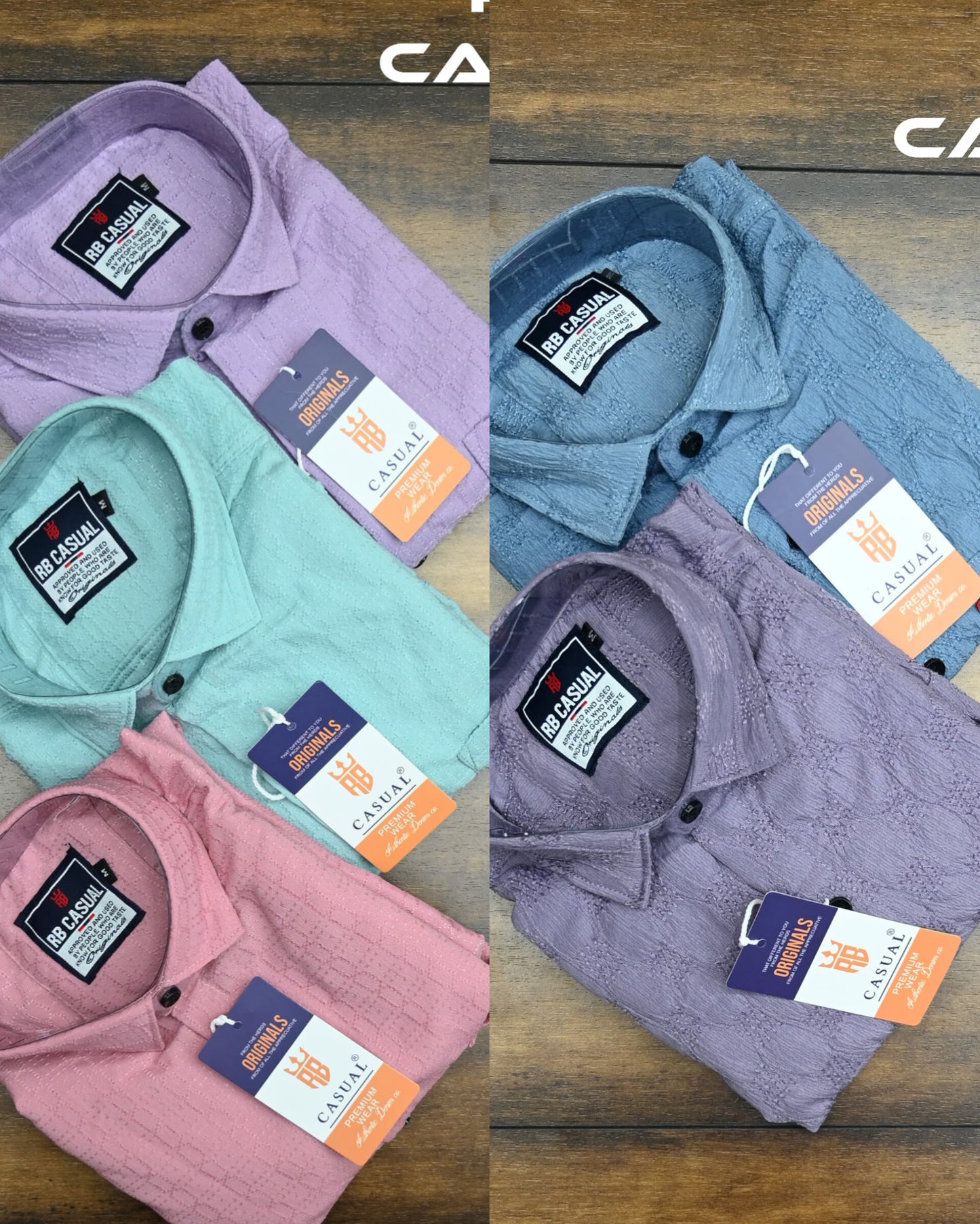 (Combo of 3) RB Popcorn Color Design Shirt Rs.999