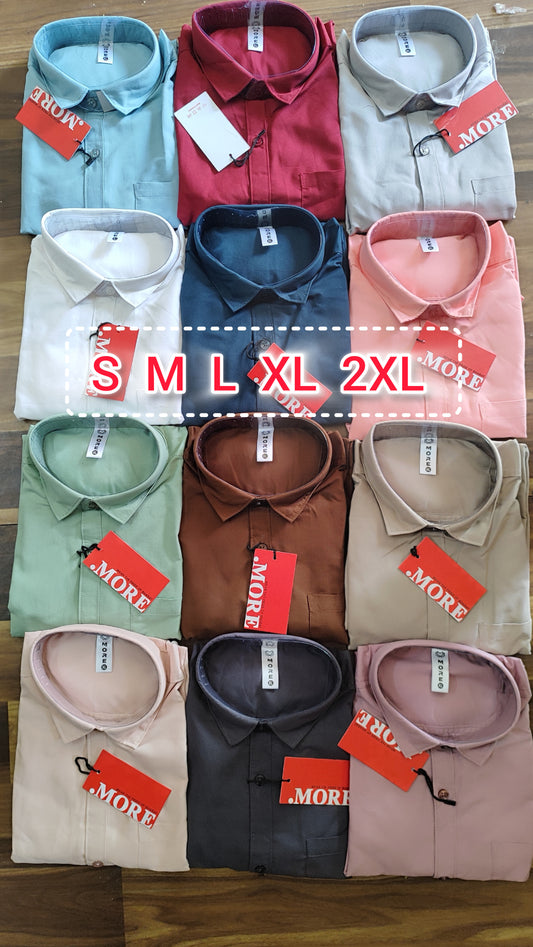 (Combo of 4) MORE Plain Laffer Cotton  Shirts Rs. 1099