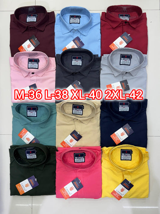 (Combo of 4) RB Formal Cotton Plain Shirts Rs. 999