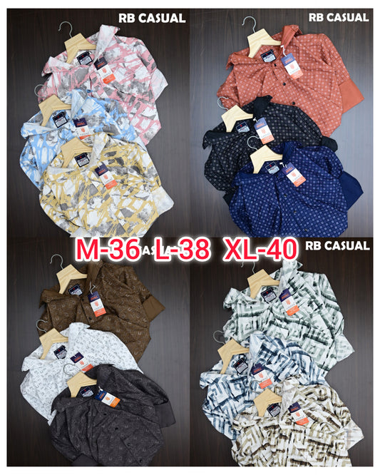 (Combo of 4) RB Casual Design Cotton Printed  Shirts Rs. 999 Only