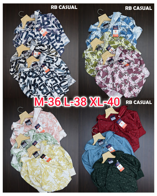 (Combo of 4) RB Grand Design Cotton Printed  Shirts Rs. 999 Only
