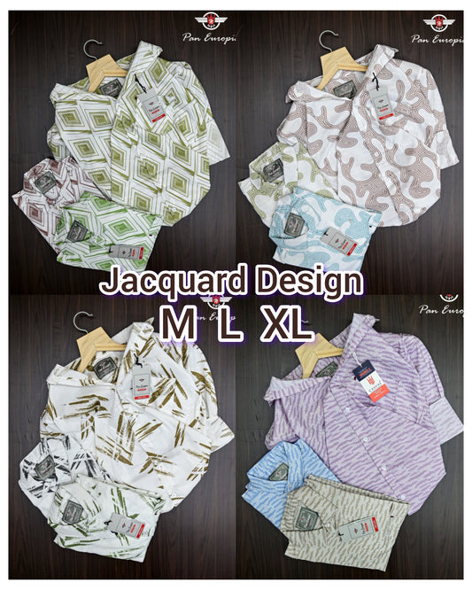 (Combo of 3) Pan Emporia Jacquard Design Printed Shirt Rs.999