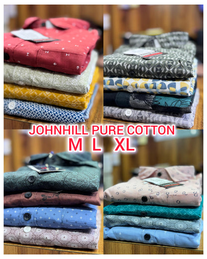 (Combo of 3) JohnHill Pure Cotton Trending Printed Shirt Rs. 900