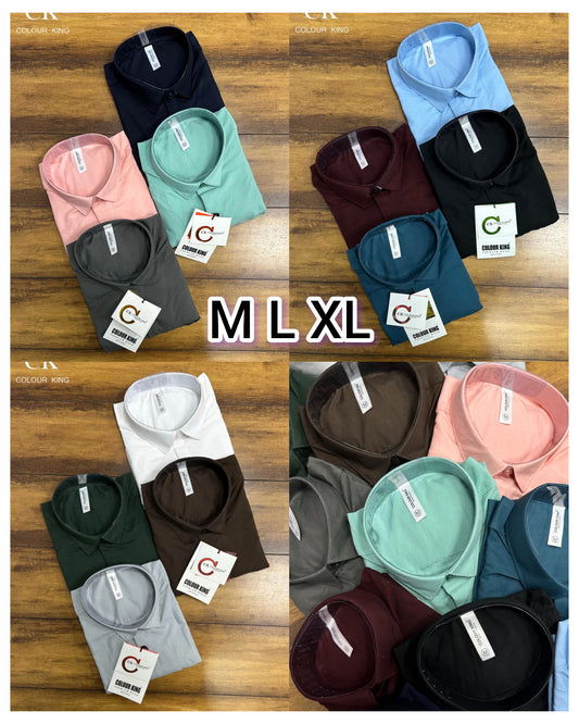 (Combo of 4) CK Plain Laffer Cotton  Shirts Rs. 1099