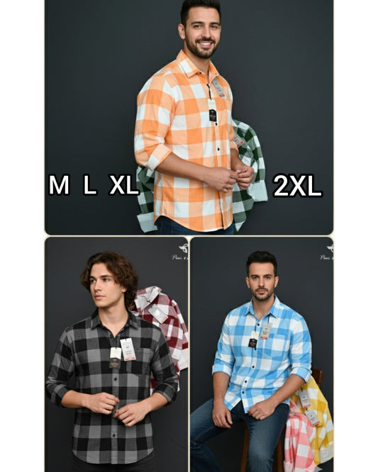 (Combo of 4) RB Bright Color Checked Shirts Rs. 999