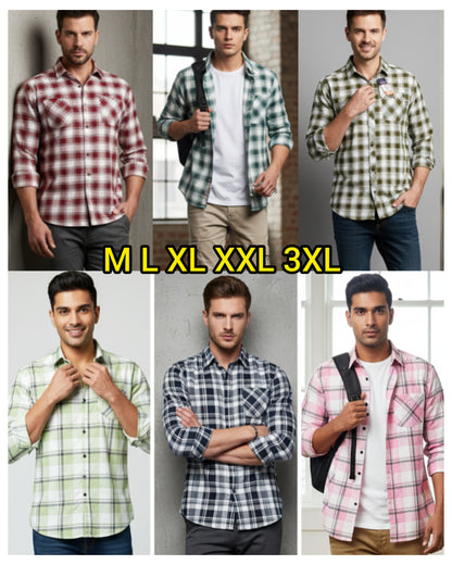 (Combo of 4)RB Laffer Cotton Checked Shirts Rs. 999