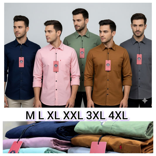 (Combo of 4) RussMan Cotton Plain shirt Rs. 999