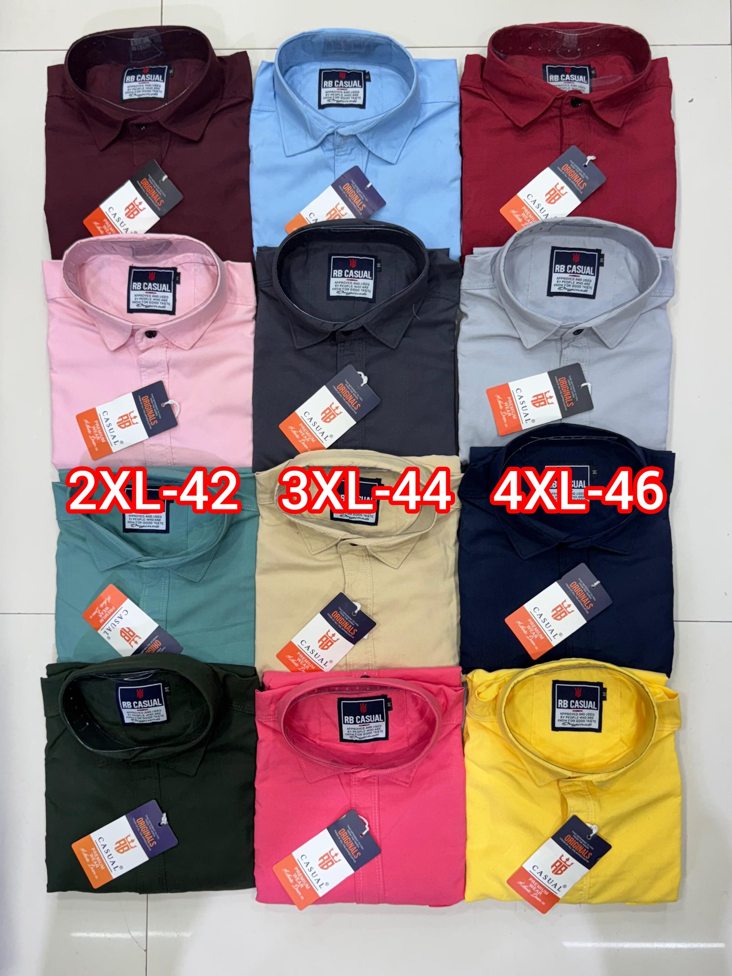(Combo of 5)(M-36-37) RB Laffer Formal Cotton Plain Shirts Rs. 1100